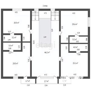 Дом 471м&sup2;, 3-этажный, участок 6 сот.  