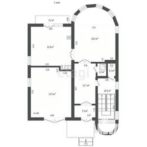 Дом 353м², 3-этажный, участок 7 сот.  