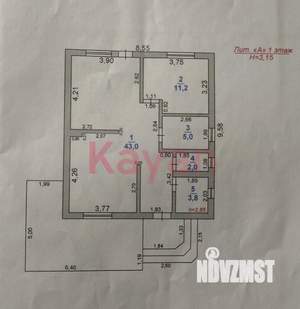 Дом 131м², 2-этажный, участок 5 сот.  