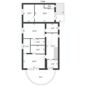 Дом 409м&sup2;, 3-этажный, участок 4 сот.  