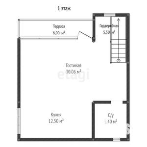 Дом 185м&sup2;, 3-этажный, участок 2 сот.  