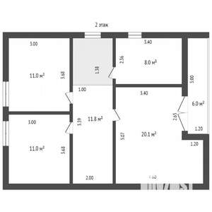 Коттедж 170м², 2-этажный, участок 5 сот.  