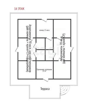 Дом 622м&sup2;, 3-этажный, участок 6 сот.  