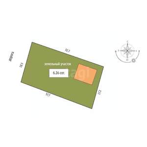 Дом 120м&sup2;, 2-этажный, участок 6 сот.  