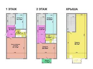 Дом 180м&sup2;, 2-этажный, участок 6 сот.  