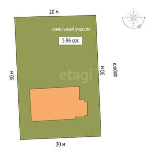 Дом 160м&sup2;, 2-этажный, участок 6 сот.  