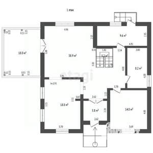 Дом 203м&sup2;, 2-этажный, участок 8 сот.  