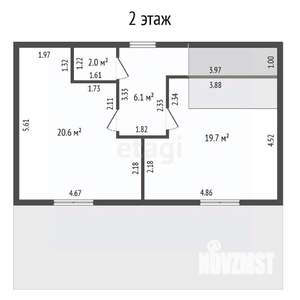 Дом 133м², 2-этажный, участок 6 сот.  