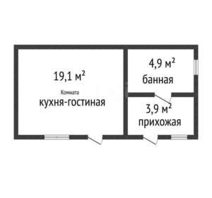 Дом 29м², 1-этажный, участок 5 сот.  