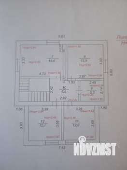 Коттедж 138м², 2-этажный, участок 4 сот.  