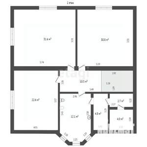 Дом 283м&sup2;, 3-этажный, участок 7 сот.  