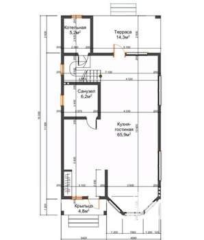 Дом 160м&sup2;, 2-этажный, участок 4 сот.  