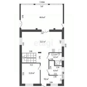 Дом 183м², 2-этажный, участок 5 сот.  