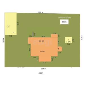 Дом 438м&sup2;, 3-этажный, участок 10 сот.  