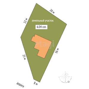 Дом 227м&sup2;, 3-этажный, участок 6 сот.  