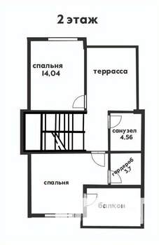 Дом 222м&sup2;, 3-этажный, участок 4 сот.  