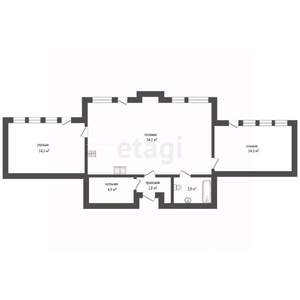 Дом 90м&sup2;, 1-этажный, участок 9 сот.  