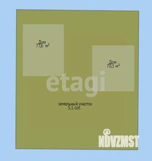 Дом 71м&sup2;, 3-этажный, участок 5 сот.  