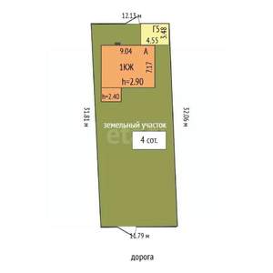 Дом 250м&sup2;, 3-этажный, участок 4 сот.  