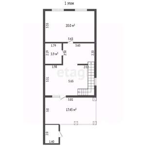 Дом 129м&sup2;, 2-этажный, участок 6 сот.  