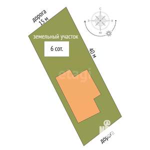 Дом 259м², 2-этажный, участок 6 сот.  