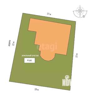 Дом 287м², 3-этажный, участок 4 сот.  