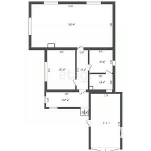 Дом 132м&sup2;, 1-этажный, участок 6 сот.  