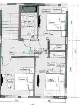 Дом 335м&sup2;, 2-этажный, участок 6 сот.  