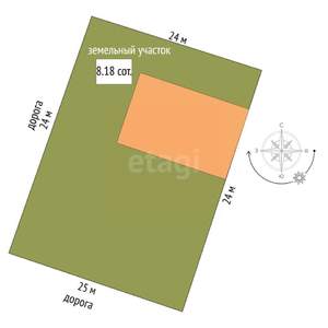 Дом 138м&sup2;, 1-этажный, участок 18 сот.  