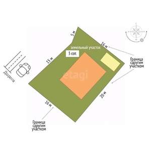 Дом 120м&sup2;, 2-этажный, участок 3 сот.  