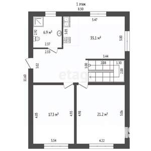 Дом 200м&sup2;, 2-этажный, участок 4 сот.  