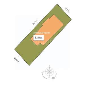 Дом 293м&sup2;, 3-этажный, участок 3 сот.  