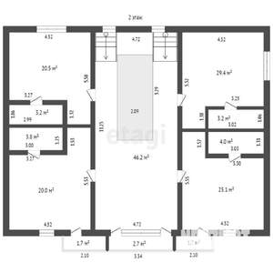 Дом 471м², 3-этажный, участок 6 сот.  