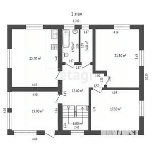 Дом 181м², 2-этажный, участок 7 сот.  