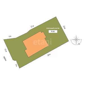 Дом 137м&sup2;, 2-этажный, участок 4 сот.  