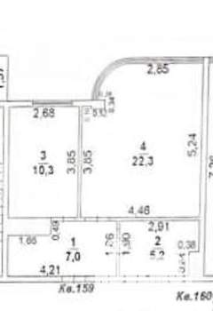 1-к квартира, на длительный срок, 44м2, 2/10 этаж