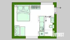 1-к квартира, посуточно, 25м2, 1/1 этаж