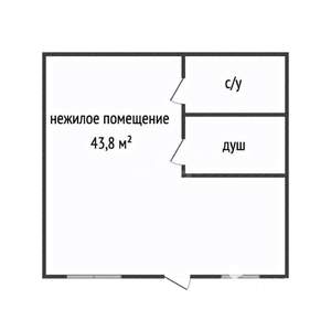 Студия квартира, вторичка, 44м2, 1/5 этаж