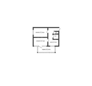 2-к квартира, вторичка, 40м2, 3/3 этаж