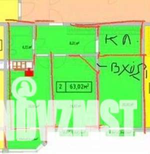 2-к квартира, вторичка, 63м2, 2/8 этаж