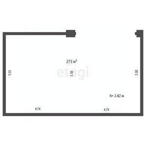 Студия квартира, вторичка, 28м2, 1/3 этаж