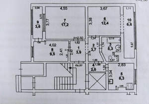 3-к квартира, вторичка, 62м2, 1/9 этаж