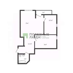 3-к квартира, вторичка, 75м2, 4/4 этаж