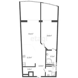 2-к квартира, вторичка, 98м2, 12/14 этаж