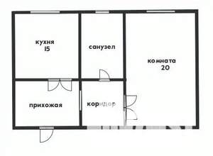 1-к квартира, вторичка, 45м2, 1/5 этаж