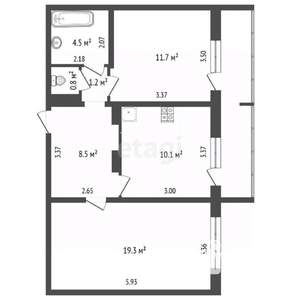 2-к квартира, вторичка, 62м2, 11/16 этаж