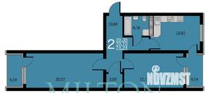 2-к квартира, вторичка, 79м2, 4/8 этаж