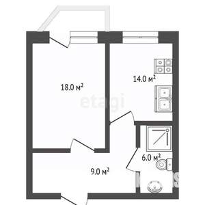 1-к квартира, вторичка, 47м2, 3/8 этаж