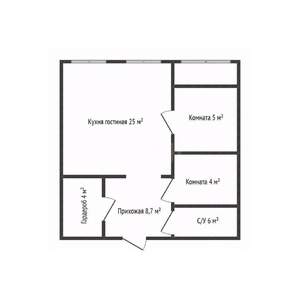 2-к квартира, вторичка, 55м2, 2/9 этаж