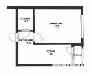 1-к квартира, вторичка, 36м2, 2/9 этаж
